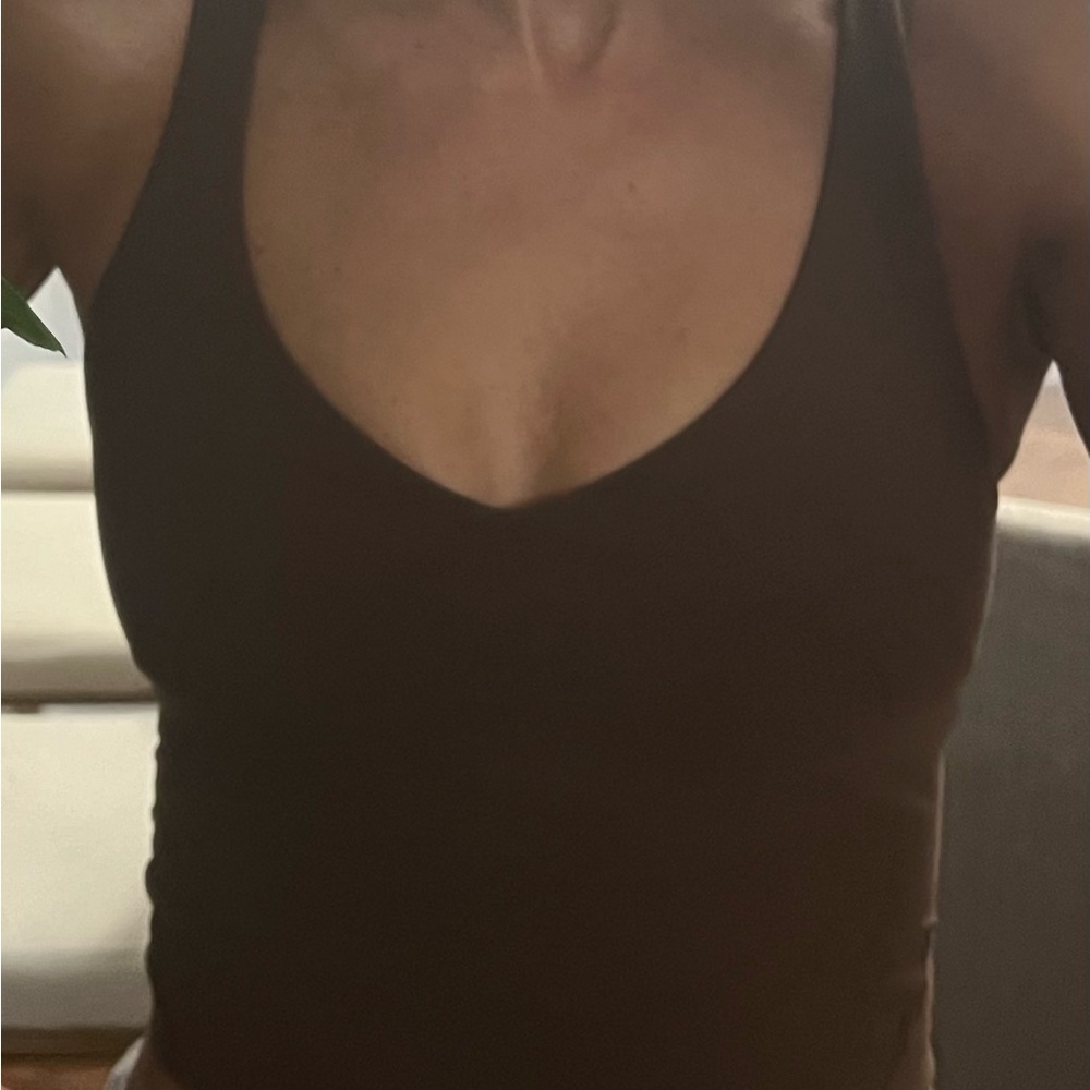 lululemon athletica  brown tank top sports bra